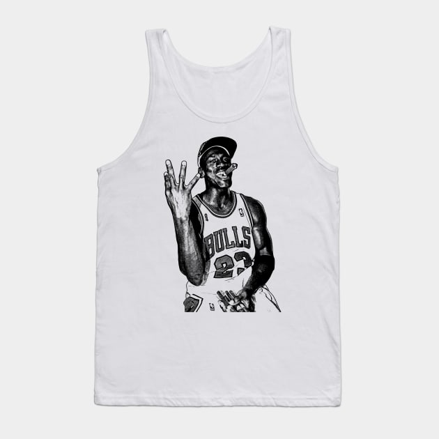 Cigar Champs Michael Jordan // Drawing Art Tank Top by Ubbay-cool